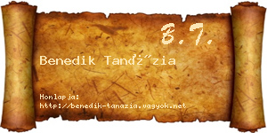 Benedik Tanázia névjegykártya